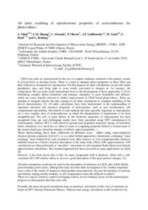 Electronic band structure / Density functional theory / Semiconductor / Ab initio quantum chemistry methods / Band gap / ACES / Quantum chemistry / Chemistry / Theoretical chemistry / Computational chemistry