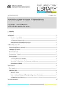 Parliamentary remuneration and entitlements