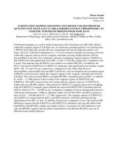 SUBSTITUTION MAPPING IDENTIFIES TWO DISTINCT BLOOD PRESSURE QUANTITATIVE TRAIT LOCI AT THE q-TERMINUS OF RAT CHROMOSOME 3 IN CO