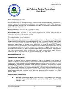 EPA-452/F[removed]Air Pollution Control Technology Fact Sheet  Name of Technology: Elutriators