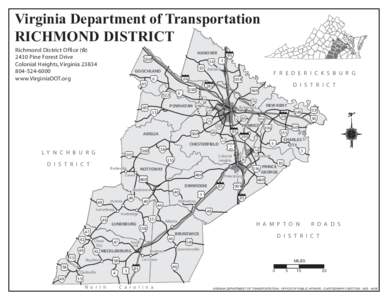 Virginia Department of Transportation RICHMOND DISTRICT Richmond District Office[removed]Pine Forest Drive Colonial Heights, Virginia[removed]6000