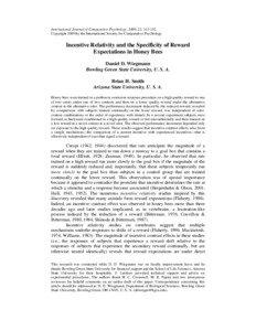 International Journal of Comparative Psychology, 2009, 22, [removed]Copyright 2009 by the International Society for Comparative Psychology