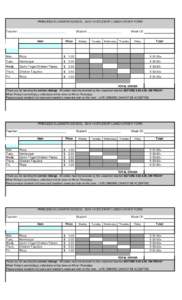 PRINCESS ELIZABETH SCHOOL[removed]STUDENT LUNCH ORDER FORM Teacher: _____________________________ Item Student: ____________________