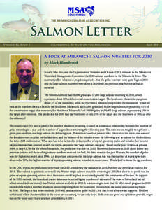 THE MIRAMICHI SALMON ASSOCIATION INC.  Salmon Letter Volume 16, Issue 1	  Celebrating 58 years on the Miramichi