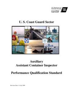 U. S. Coast Guard Sector  Auxiliary Assistant Container Inspector Performance Qualification Standard