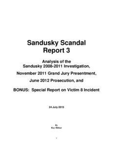 Sandusky Scandal Report 3 Analysis of the