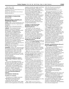 Federal Register / Vol. 68, No[removed]Friday, May 9, [removed]Notices Dated: May 6, 2003. Robert H. Pasternack, Assistant Secretary for Special Education and Rehabilitative Services. [FR Doc. 03–11624 Filed 5–8–03; 8: