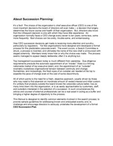 Microsoft Word - Succession Plan Manual Summary.doc