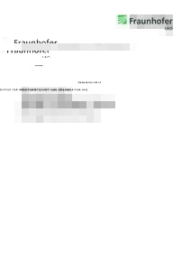 FRAUNHOFER-INSTITUT FÜR ARBEITSWIRTSCHAFT UND ORGANISATION IAO  TRENDSTUDIE »BANK & ZUKUNFT 2015« Management Summary