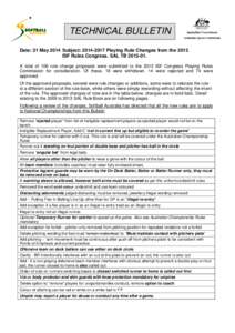 Microsoft Word - SAL Technical Bulletinrule changes SAL_TB_2014-01.doc