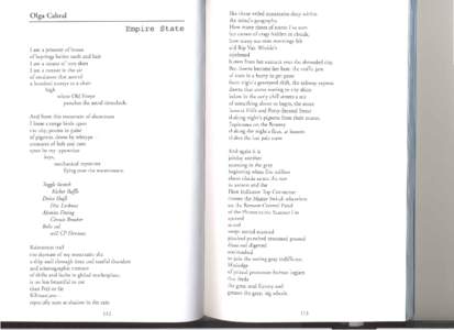 Olga Cabral  I am a prisoner of bones of keyrings habits teeth and hair I am a tenant of torn skies I am a runner in the air