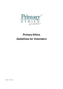 Microsoft Word - Guidelines for volunteers Version 1.6 March 2014