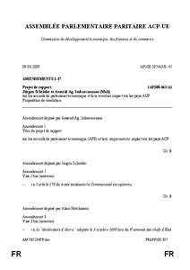 ASSEMBLÉE PARLEMENTAIRE PARITAIRE ACP-UE Commission du développement économique, des finances et du commerce[removed]AP100.507/AM1-47