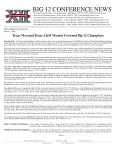 2008 Big 12 Indoor T&F Championships (Final).indd