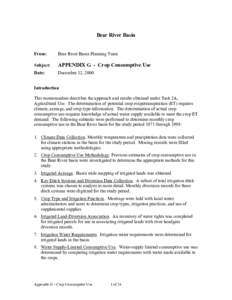 Earth / Agriculture / Hydrology / Land management / Water management / Evapotranspiration / Blaney–Criddle equation / Crop coefficient / Rain / Agronomy / Irrigation / Water