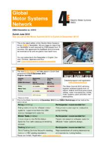 Global Motor Systems Network EMSA Newsletter no[removed]Zurich June 2012