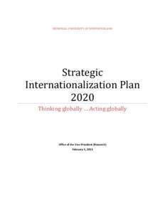 Strategic Internationalization Plan 2020