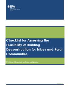 Checklist for Assessing the Feasibility of Building Deconstruction for Tribes and Rural Communities
