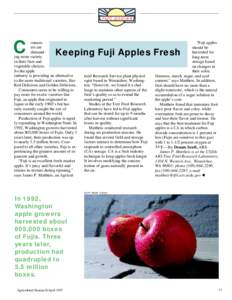 Fuji Apples  C onsumers are demanding more variety