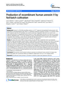 Bioreactors / Fed-batch / Molecular biology / Annexin / Isopropyl β-D-1-thiogalactopyranoside / Phosphatidylserine / Apoptosis / Lysogeny broth / Protein purification / Biology / Biotechnology / Peripheral membrane proteins