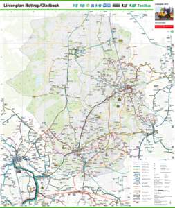 Linienplan Bottrop/Gladbeck  Hülsdauer Str. m Wieskä per Weg