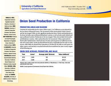 ANR Publication 8008 | October 2013 http://anrcatalog.ucanr.edu RONALD E. VOSS, Cooperative Extension Vegetable Specialist