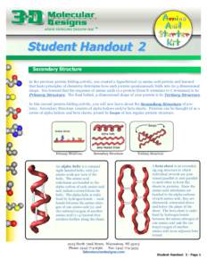 Protein structure / Helices / Proteins / Alpha helix / Beta sheet / Protein secondary structure / Protein folding / Amino acid / Protein / Chemistry / Biology / Biochemistry