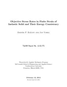 Objective Stress Rates in Finite Strain of Inelastic Solid and Their Energy Consistency