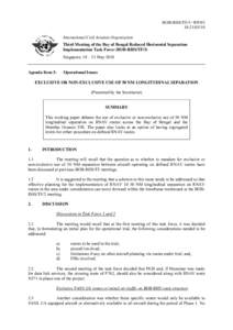 BOB-RHS/TF/3−WP[removed]International Civil Aviation Organization Third Meeting of the Bay of Bengal Reduced Horizontal Separation Implementation Task Force (BOB-RHS/TF/3) Singapore, 18 – 21 May 2010