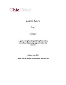 Industrial relations / Macroeconomics / Management / Child labor in the United States / Working time / Fair Labor Standards Act / Overtime / United States Department of Labor / Minimum wage / Employment compensation / Human resource management / Labour relations