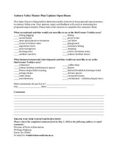 Microsoft Word - Auburn Valley Master Plan Survey
