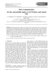 INTERNATIONAL JOURNAL OF CLIMATOLOGY Int. J. ClimatolPublished online in Wiley InterScience (www.interscience.wiley.com) DOI: jocShort Communication