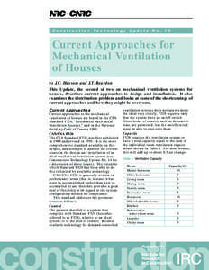 Current Approaches for Mechanical Ventilation of Houses