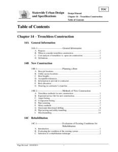 TOC  Statewide Urban Design and Specifications  Design Manual