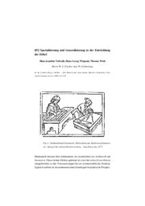 [83] Spezialisierung und Generalisierung in der Entwicklung der Zirkel Hans-Joachim Vollrath, Hans-Georg Weigand, Thomas Weth