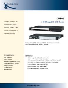 KineticSystems cPCI/PXI Chassis Mainframe Data Sheet - CP195