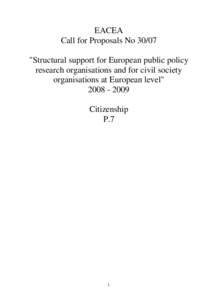 European integration / European Year of Intercultural Dialogue / Political philosophy / Politics of Europe / Sociology / European Union / Federalism / Grant