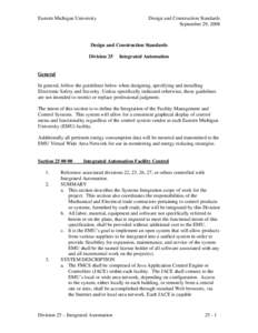 Microsoft Word - Division 25 - Integrated Automation.doc