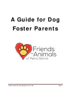 Dearborn Animal Shelter                                                Foster Care Guide