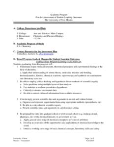 Microsoft Word - Jan 09 Revised BA Assessment Plan.doc