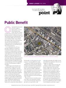 WENDY LATHROP / PS / CFM  vantage point Public Benefit ngoing local controversies