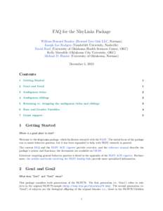 FAQ for the NlsyLinks Package William Howard Beasley (Howard Live Oak LLC, Norman) Joseph Lee Rodgers (Vanderbilt University, Nashville) David Bard (University of Oklahoma Health Sciences Center, OKC) Kelly Meredith (Okl