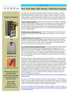 Safe Disposal Flyer (July 2009)