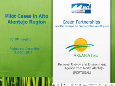 Pilot Cases in Alto Alentejo Region Green Partnerships  Local Partnerships for Greener Cities and Regions