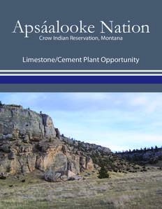 Apsáalooke Nation Crow Indian Reservation, Montana Limestone/Cement Plant Opportunity  Greetings