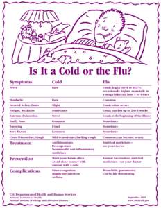 Is It a Cold or the Flu?  Symptoms Cold