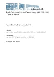 Troels Fink: Udskiftningen i Sønderjylland indtil[removed]Kbh. 1941, 210 Sider).