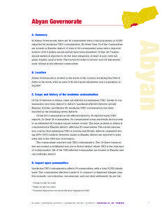 Abyan Governorate A. Summary impacted by landmine/UXO contamination. No fewer than 15 of the communities