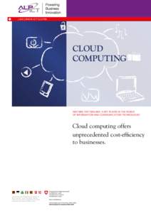 lake geneva ict cluster  Cloud computing  Western Switzerland: a key player in the world