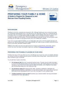 Preparing Your Family and Home
